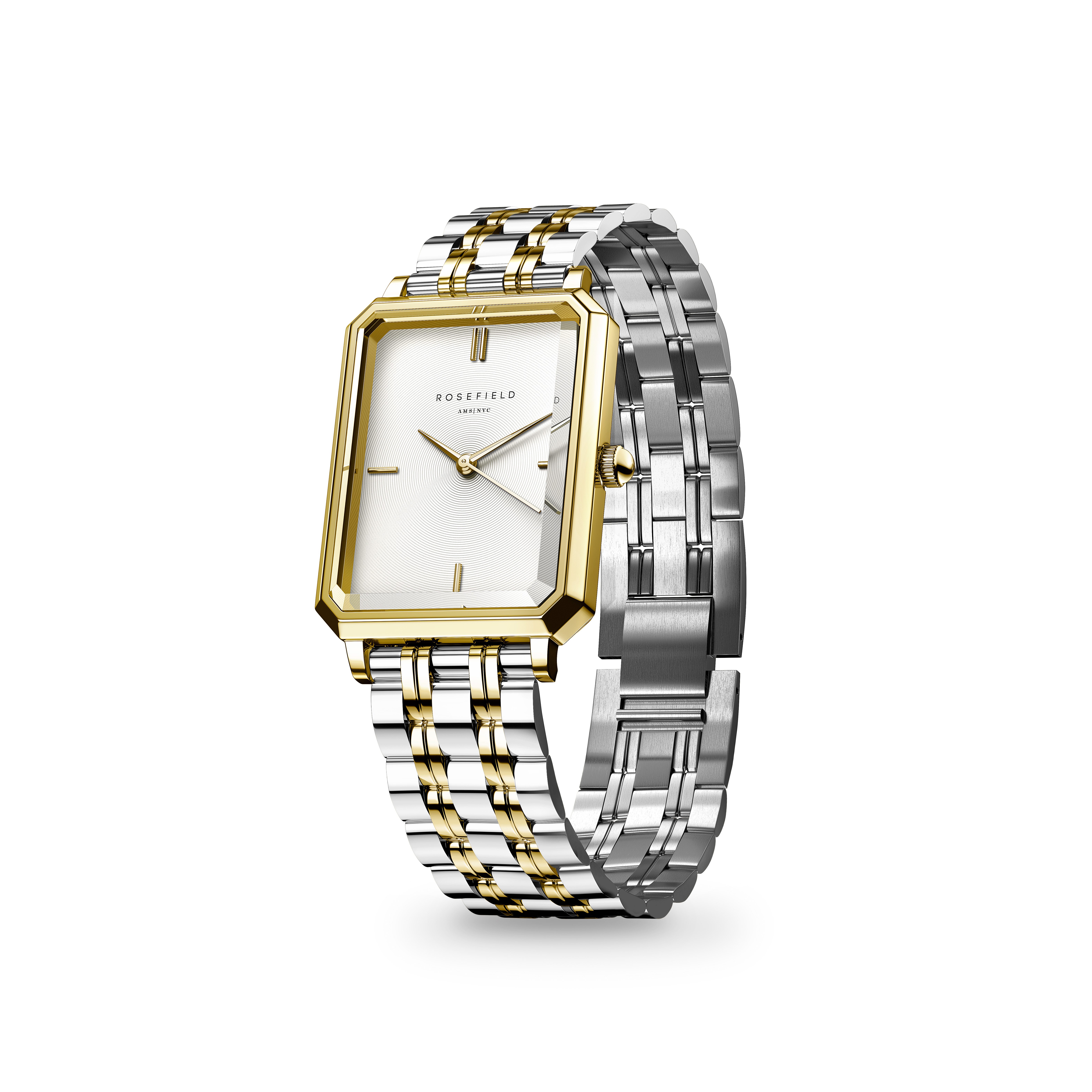 Rosefield Octagon XS Two Tone Watch - Image 3