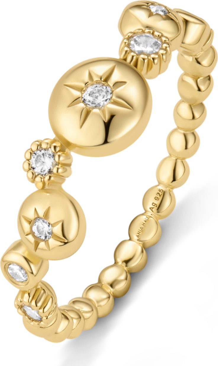 Ania Haie Gold Starburst Zig-Zag Beaded Ring - Image 5