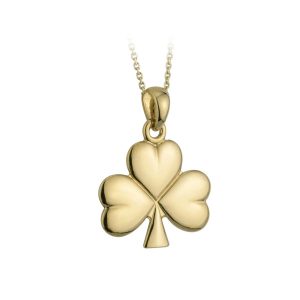18K Gold Plated Shamrock Necklace
