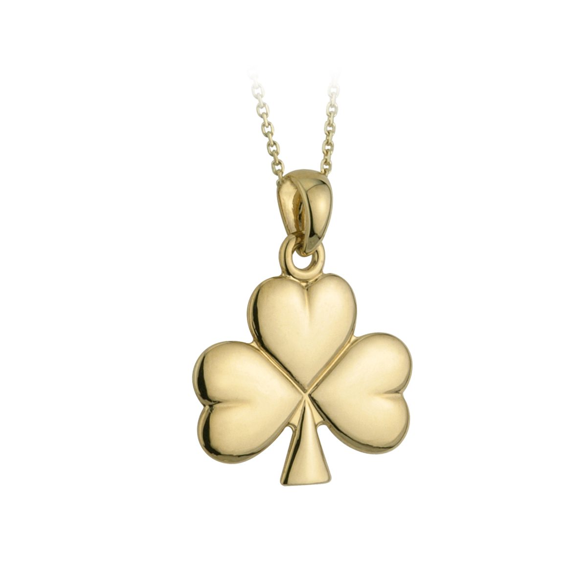 18K Gold Plated Shamrock Necklace