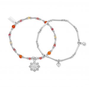 ChloBo Silver Sunkeeper Set of 2 Bracelets