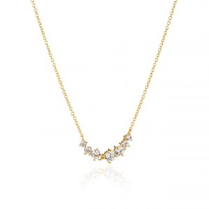 Sif Jakobs Belluno Gold Plated 7 Cubic Zirconia Stone Necklace