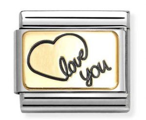 Composable Classic Link Love You Heart in 18k Gold
