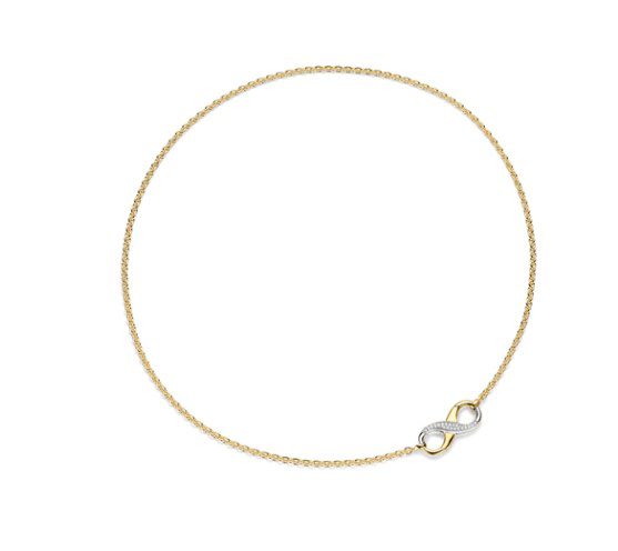 Ti Sento Gilded Pave Cubic Zirconia Infinity Necklace - Image 2