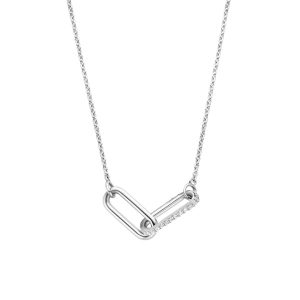 Ti Sento Milano Interlocking CZ Paperlink Pendant