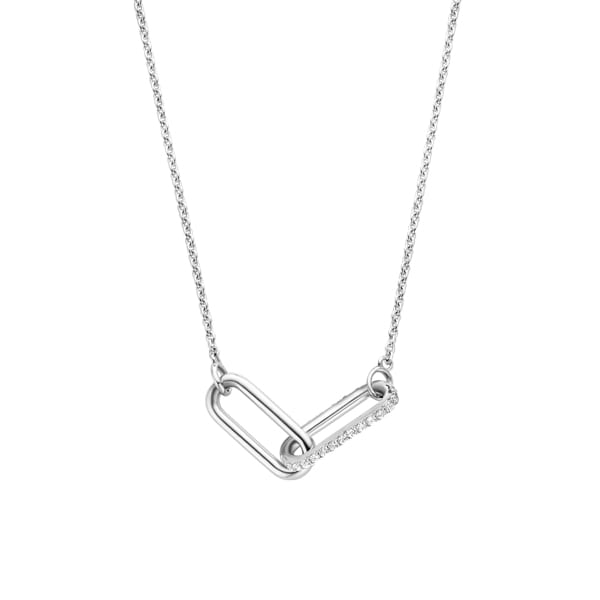 Ti Sento Milano Interlocking CZ Paperlink Pendant
