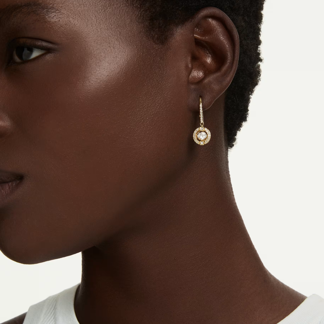 Swarovski Una Angelic Gold Plated Drop Earrings - Image 5