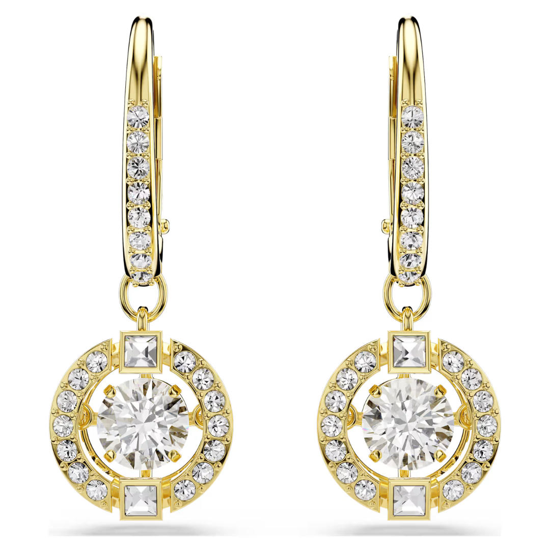 Swarovski Una Angelic Gold Plated Drop Earrings