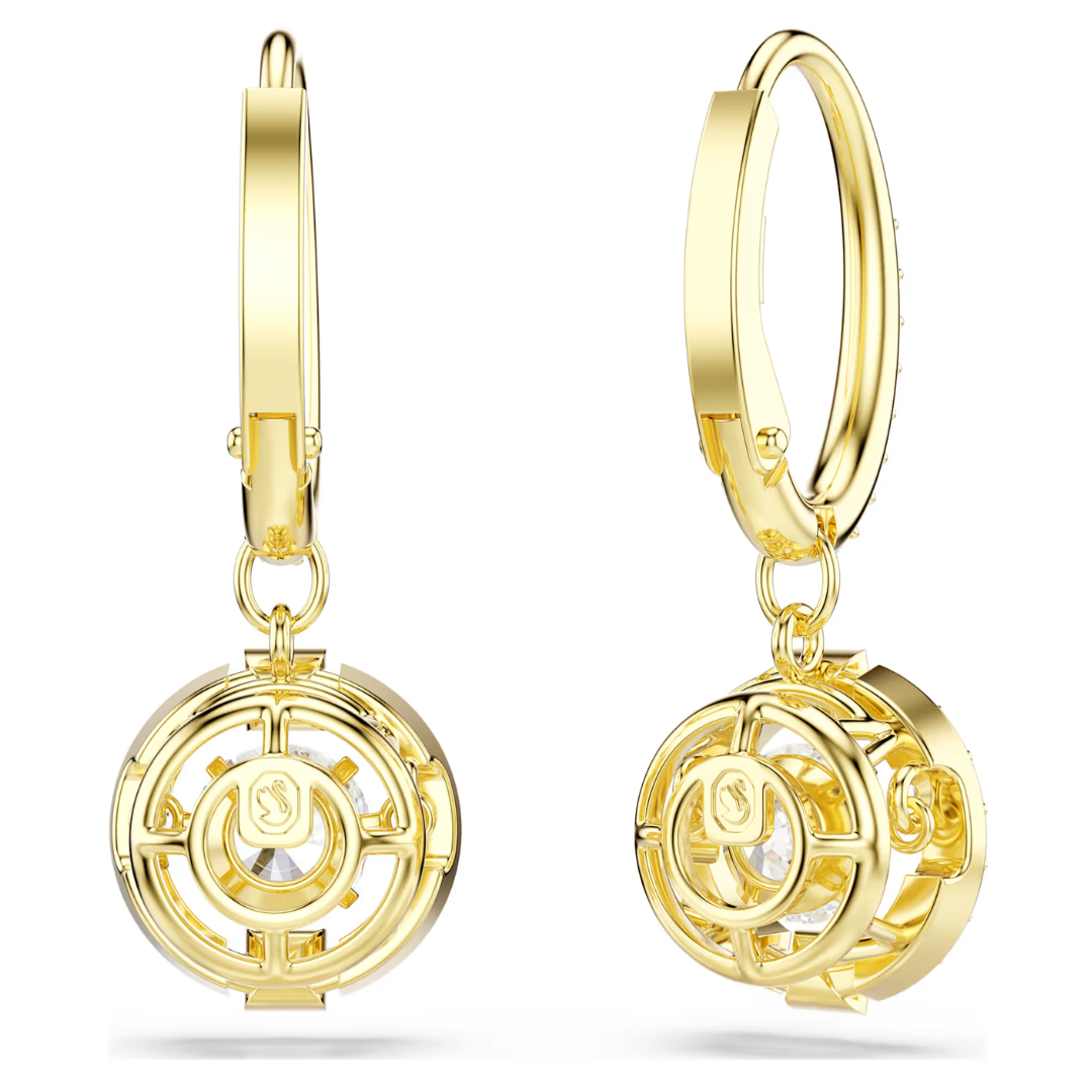 Swarovski Una Angelic Gold Plated Drop Earrings - Image 4