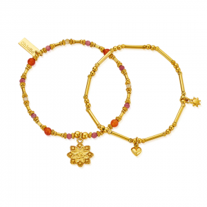 ChloBo Gold Sunkeeper Set Of Two Bracelets