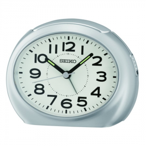 Seiko Silver Bedside Alarm Clock