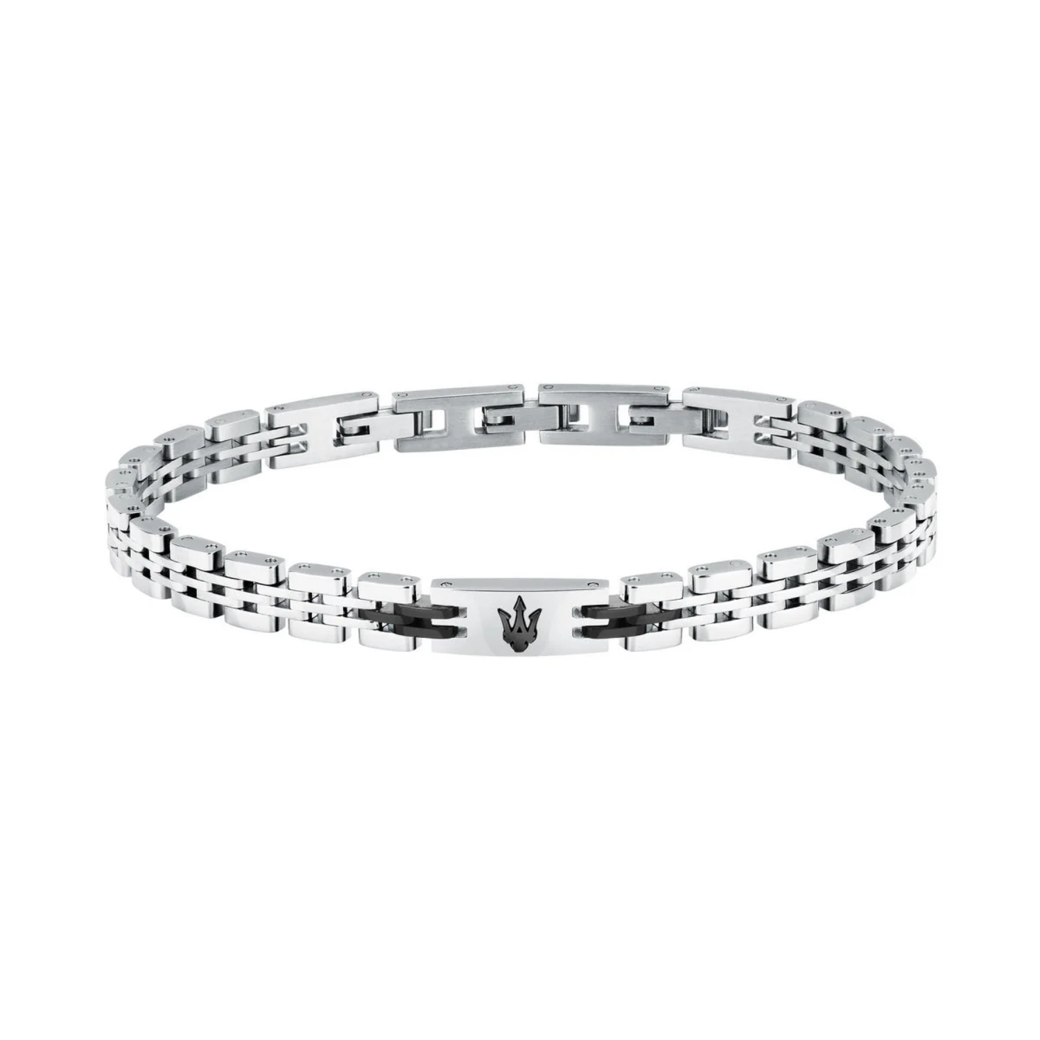 Maserati Jewels Iconic Black Steel Bracelet