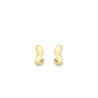 9K Gold Curved Wedding Style Stud