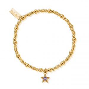 Chlobo Gold Plated June Birthstone Bracelet