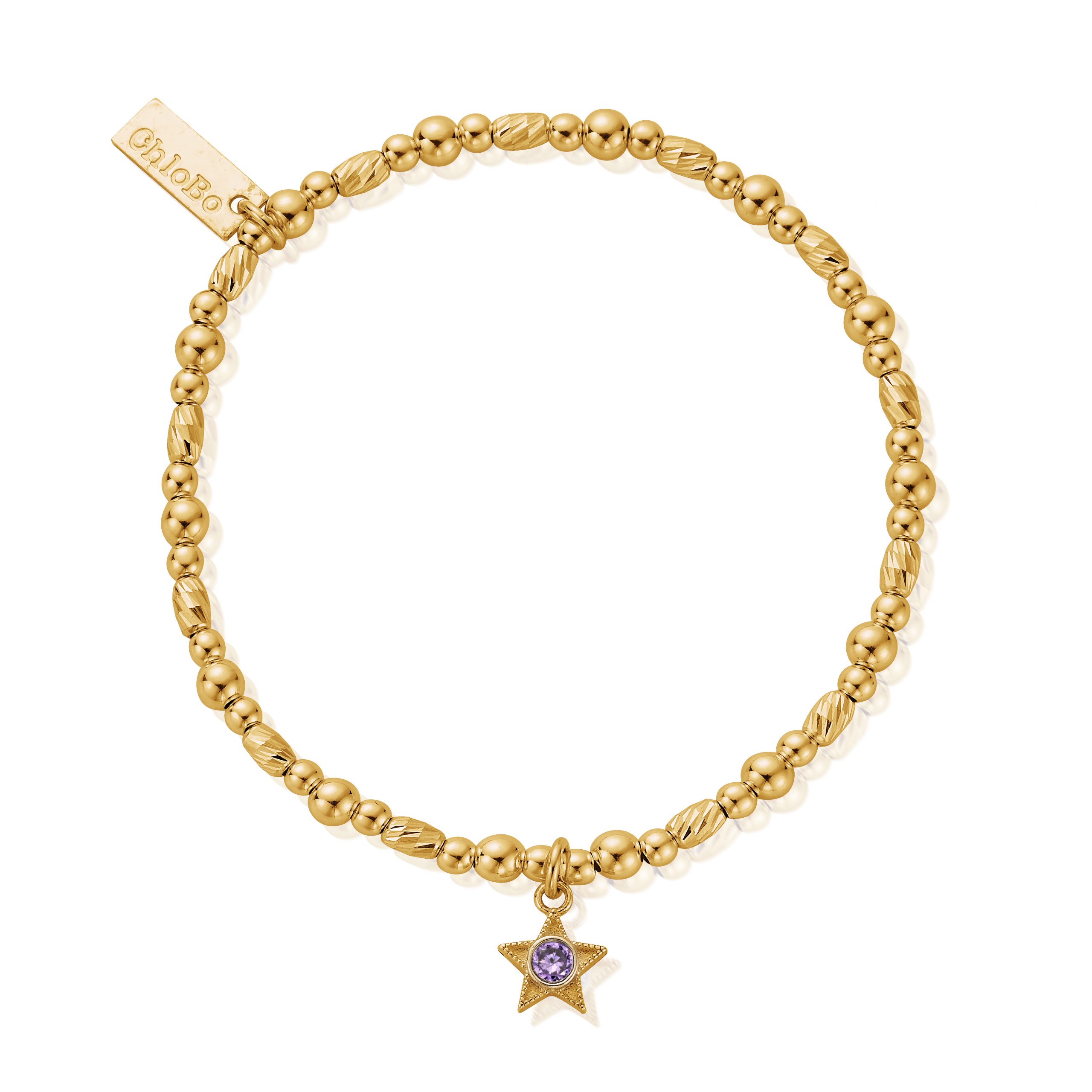 Chlobo Gold Plated June Birthstone Bracelet